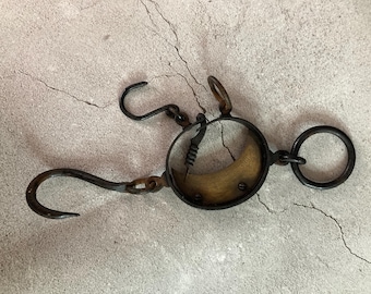 Rare Antique Hanging Scale with Hooks, Antique tools