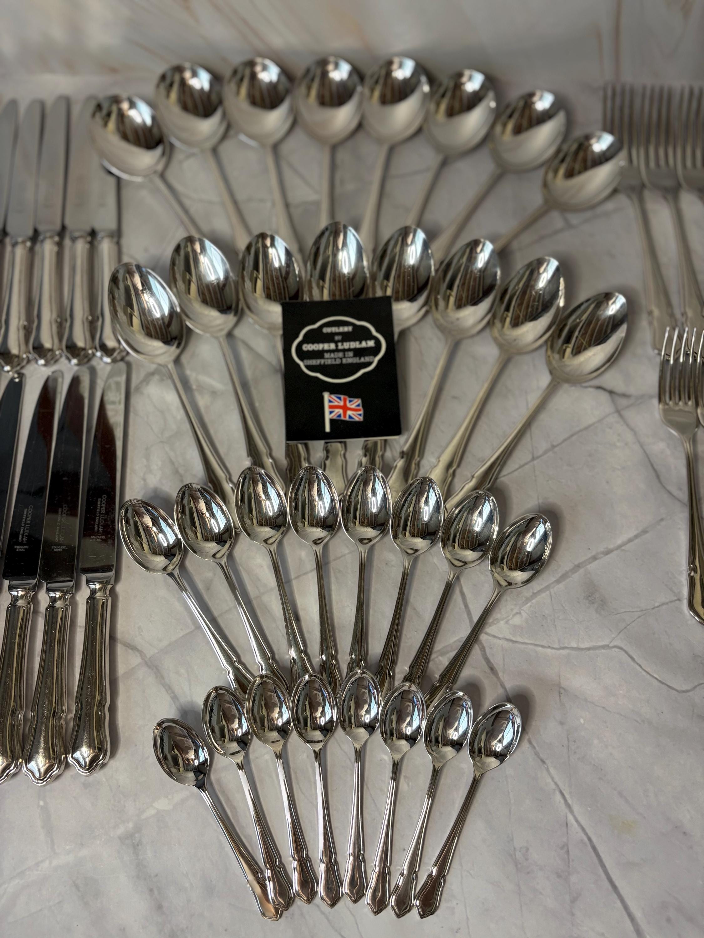 Vintage Cooper Ludlam Dubarry Silver Plated Cutlery Set: 72-piece