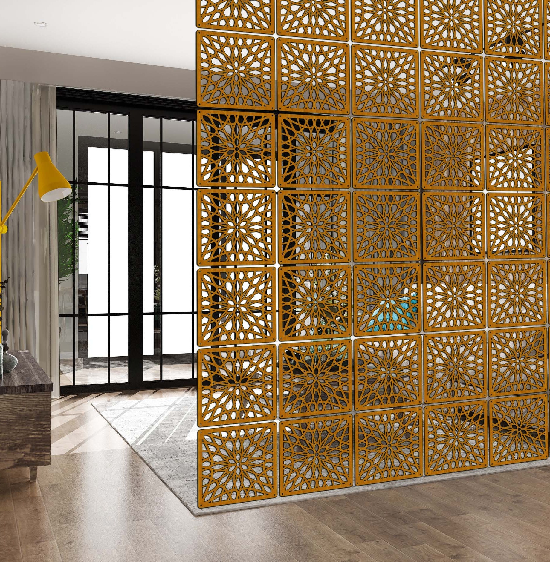 Hanging Room Divider, Dekorative Wooden Panels, Room Dividers
