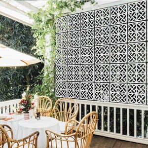 Sichtschutz für den Garten, Terrassenpaneele für den Außenbereich, Externe Trennwand, Hängender Terrassenteiler, Terrassentrennpaneele, Hängende Gartenwand