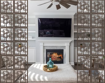 Hanging Room Partition for Dining Room - Modular Privacy Screen for Open Space