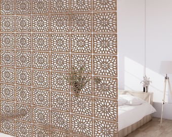 Hanging Room Divider, Dekorative Wooden Panels, Room Dividers, Suspended Room Separator, Folding Wooden Screen, Wooden Dividing Panels
