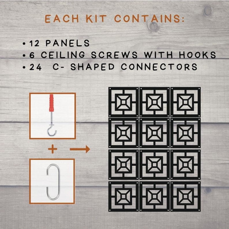 Suspended Room Dividers Wooden Divider Panels Hanging Etsy