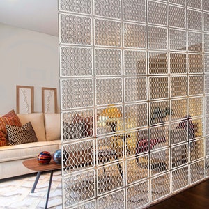 Hanging Room Divider, Dekorative Dividing Panels, Wooden Room Separator, Folding Wooden Screen, Hanging Room Partition, Modern Dividing wall