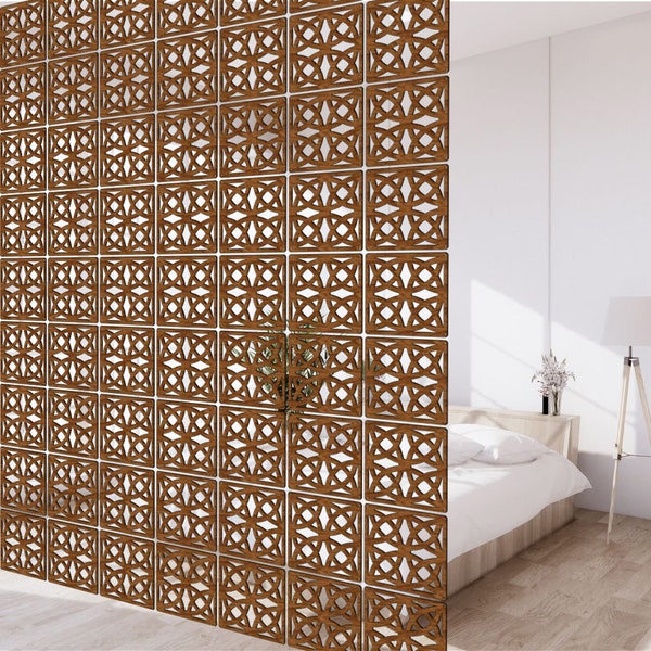 Modern Room Divider - Handing Wall - Room Divider Panels - Wooden Modular Wall - Hanging Room Partition - Wooden Interior Panels