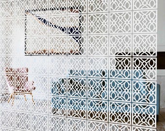 Dividing Screen for Dining Room – Hanging Room Partition for Open Space Interior - Modern Room Divider for Living Room