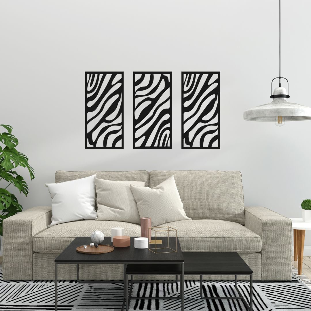 Wall Art Natural, Modern Wall Panels, Wooden Home Decor, Minimalistic Wall Decor, Tropical Room ...