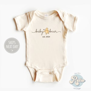 Baby Bear Bodysuit - Cute Announcement Baby Onesie® - Personalized New Baby Onesie® - Custom Pregnancy Reveal