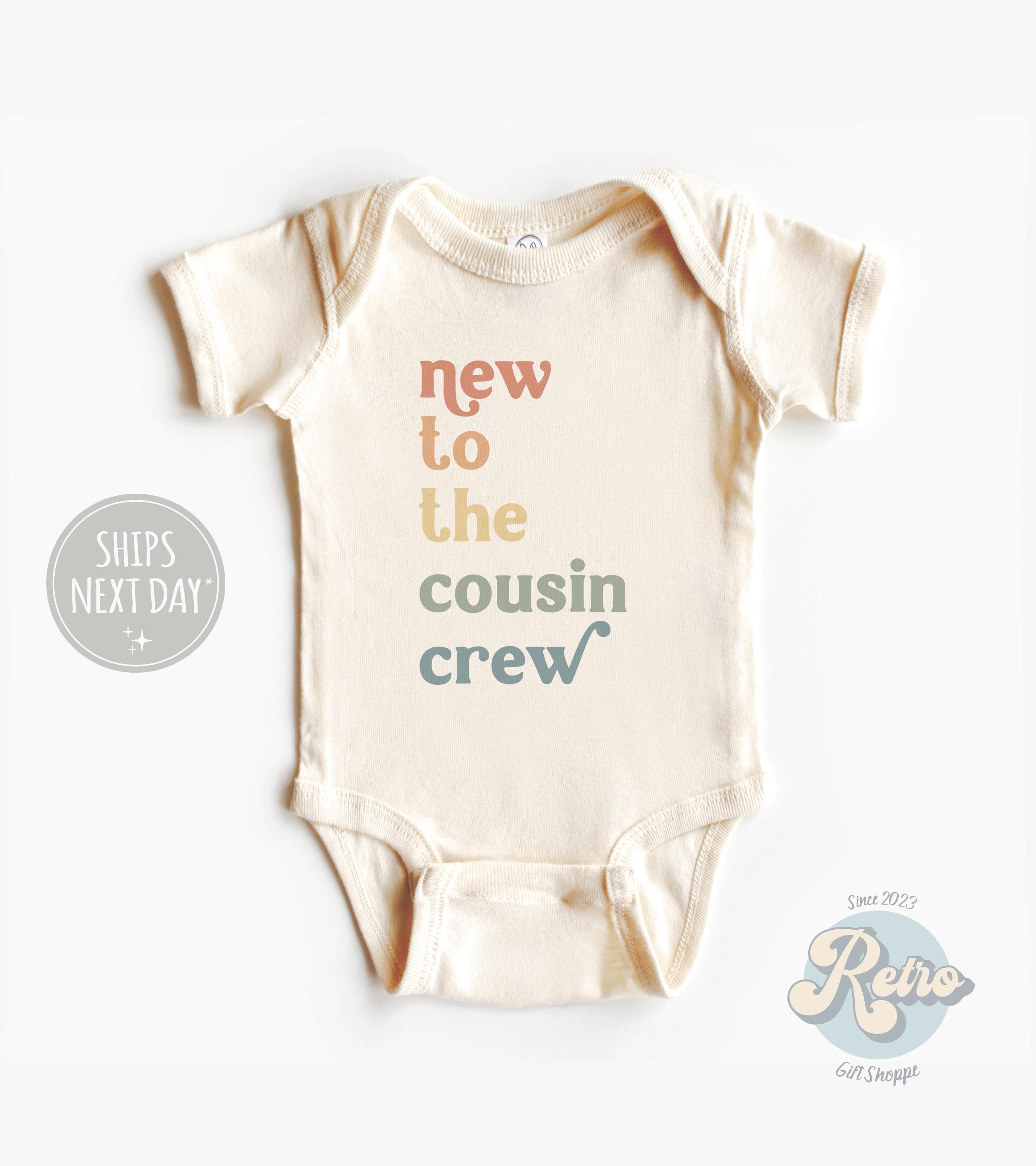 New To The Cousin Crew Baby Onesie® Matching Cousin Bodysuit Retro Baby Gift Newest Member Cousin Baby Gift