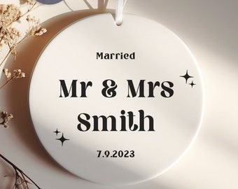 First Christmas Married Ornament 2023 - Married Ornament 2023 - Mr & Mrs Ornaments