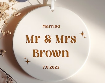 First Christmas Married Ornament 2023 - Married Ornament 2023 - Mr & Mrs Ornaments