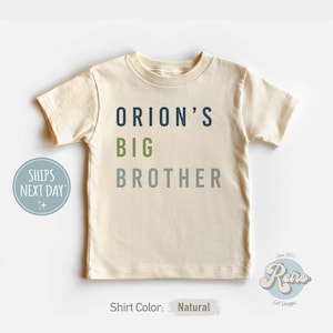 Personalized Big Brother Shirt Custom Name Toddler Shirt Pregnancy Announcement Sibling Kids Tee Retro Gift Big Brother Gift