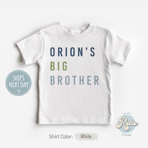 Big Brother Shirt Custom Name Toddler Shirt Personalized Pregnancy Announcement Sibling Kids Tee Retro Gift Big Brother Gift