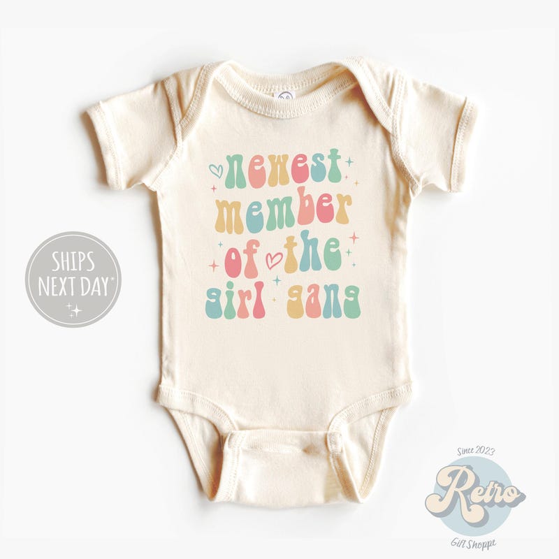 BABIES GATHERED NECKLINE ONESIE FAIRY GANG