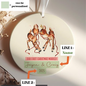 Married Ornament First Christmas Married Ornament 2023 image 2