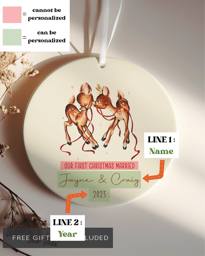 Married Ornament First Christmas Married Ornament 2023 image 2