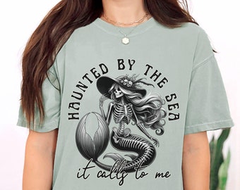 Mermaid Skeleton PNG Mermaidcore Halloween Shirt Sublimation Design Mermaid Core Digital Download Sirencore Aesthetic Sea Witch Image