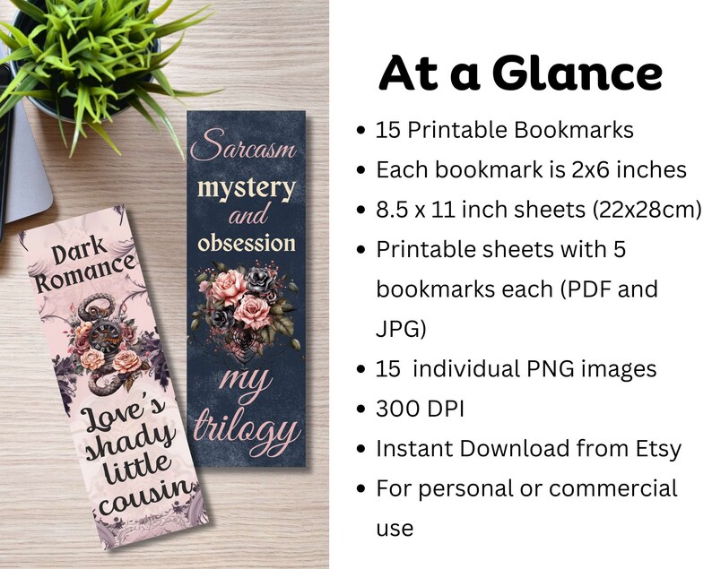 at a glance info for bookmarks bundle