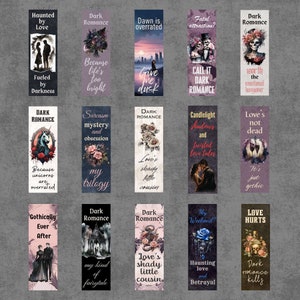 Dark Romance Lesezeichen PNG Bundle, Gothic Smut Lesezeichen Sublimieren, Smutty Reader PDF Digitaler Download, Spicy Erwachsenen Lesezeichen Sublimation