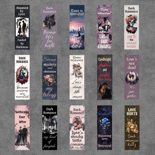 Bundle PNG segnalibro dark romance, sublimazione segnalibro gotico Smut, download digitale PDF Smutty Reader, sublimazione segnalibro adulto piccante