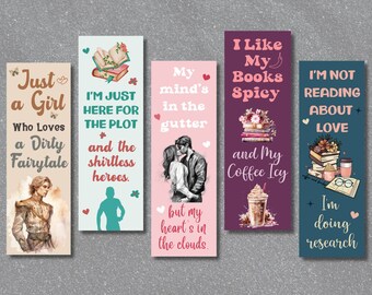 Romance Reader Bookmarks, Spicy Bookmark, Smut Bookmarks, Bookmark Sublimation, Digital Bookmark PNG, Romance Book Lover Gift, Spicy Reader