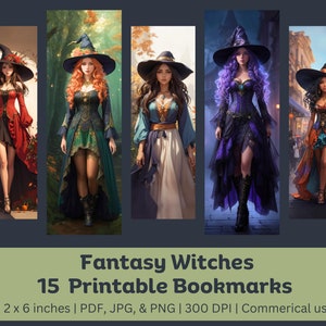 Hexe Lesezeichen Bundle, digitale Witchy Lesezeichen, okkulte Lesezeichen, Halloween Lesezeichen, PNG Lesezeichen, digitaler Download, Lesezeichen Sublimation