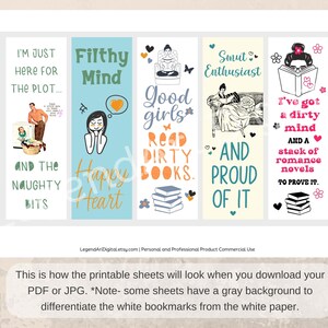 example sheet of printout bookamarks