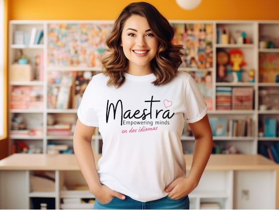 2 Bilingual Teacher PNGs, Spanish Teacher PNG, Maestra PNG, Dual Language Teacher, Spanish Teacher Gift, Spanish Teacher T-Shirt Sublimation