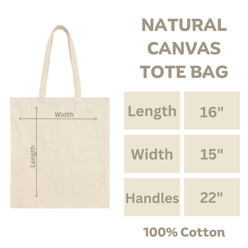 canvas bag size info