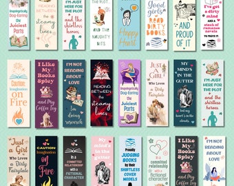 Romance Reader Bookmarks BUNDLE, Spicy Bookmarks, Smut Bookmarks, Bookmark Sublimation, Digital Download, Romance Reader Gift, Bookmark Set