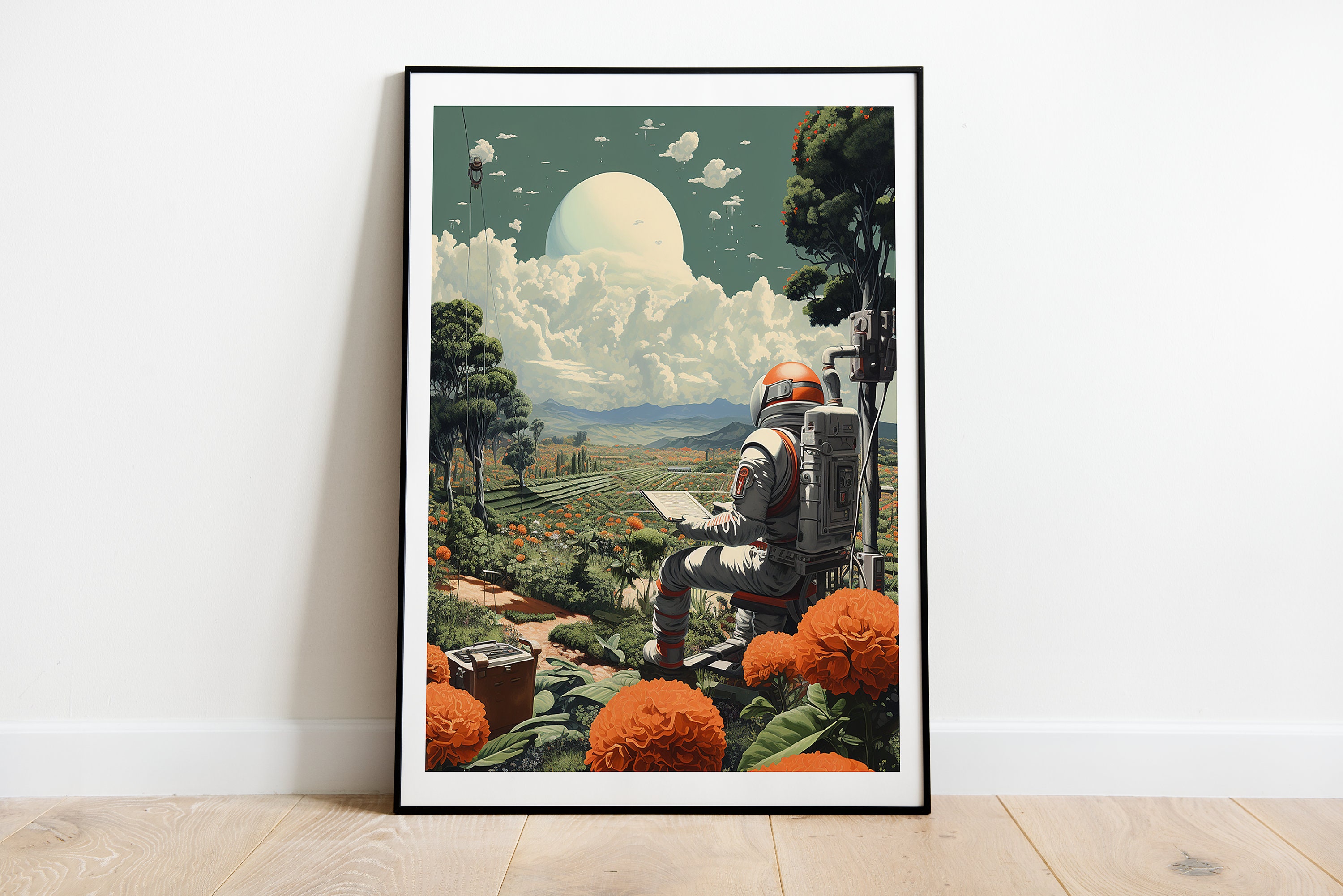 Vintage print garden