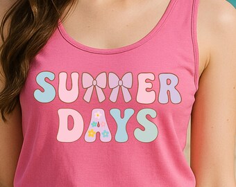 Retro Summer Floral PNG: Trendy Shirt Design (Digital Download 4500x4500px)