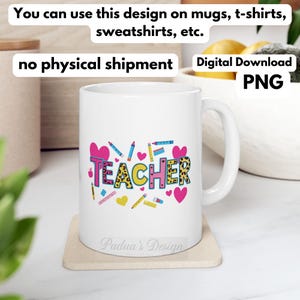 Teacher PNG - Back to School Sublimation Design (digital Download) - Etsy