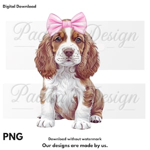 American Water Spaniel Puppy Clipart: Dog Breed PNG (Digital Download)