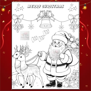 Christmas Coloring Pages, Printable Coloring Pages, Christmas coloring, Christmas Coloring Sheets, Santa Coloring Sheets, Santa Coloring