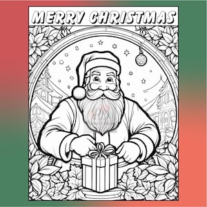 Christmas Coloring Pages, Printable Coloring Pages, Christmas coloring, Christmas Coloring Sheets, Santa Coloring Sheets, Santa Coloring