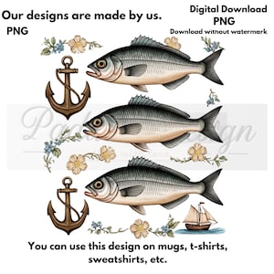 Coastal Ocean Sardines Clipart, Sardines png, Fishermancore png, Design Images, vintage sardines