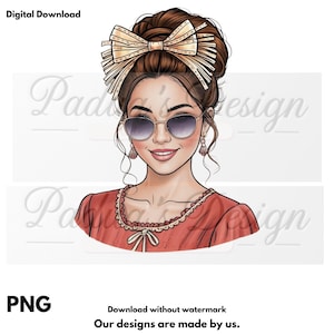 Girl Clipart Sublimation Designs Digital Download, Digital Prints Instant Download, Digital Art PNG Files