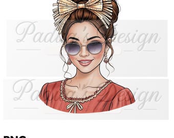 Clipart di ragazze: file PNG per disegni a sublimazione (download digitale)
