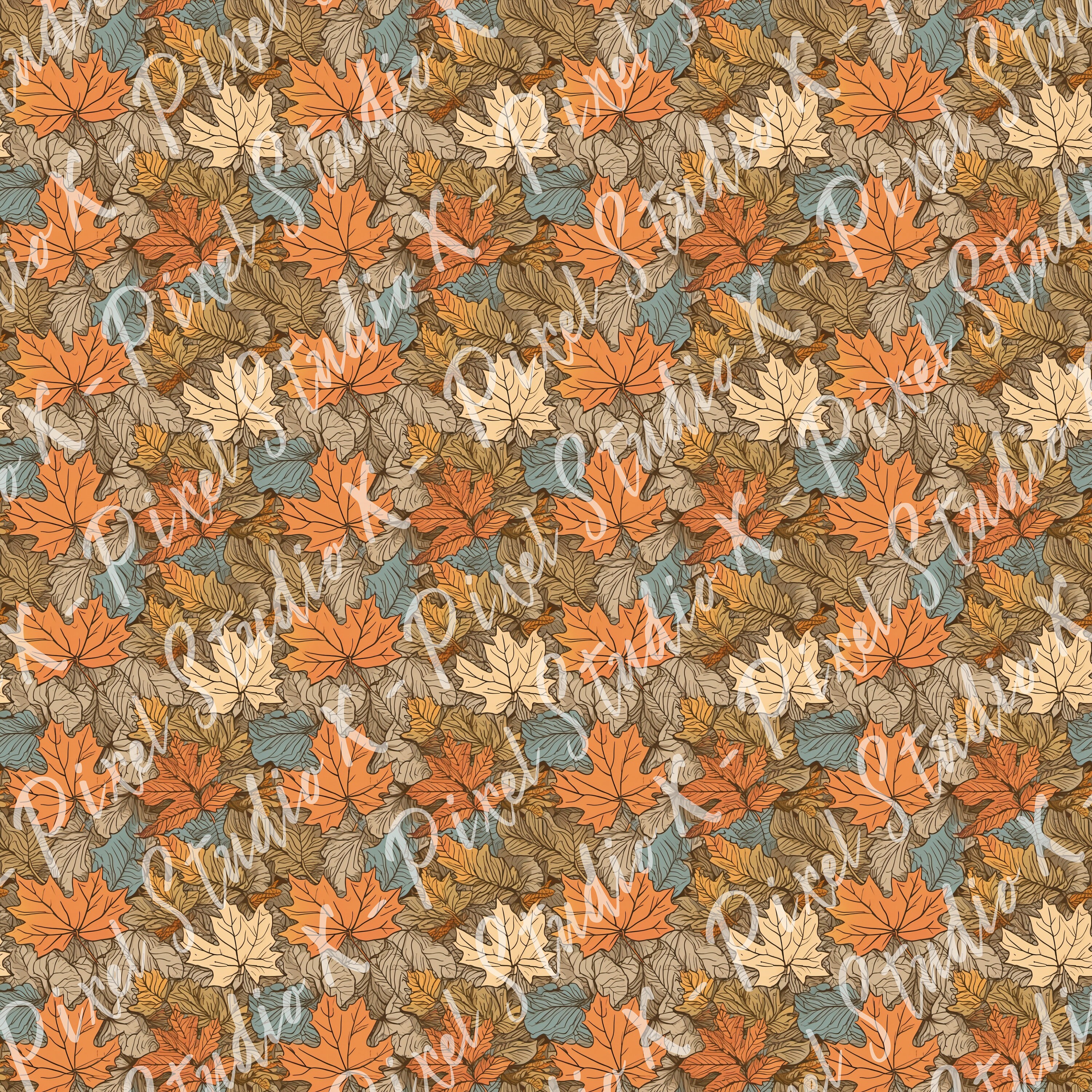 Retro Fall Seamless Pattern Bundle | 3 Retro Autumn Design Files ...