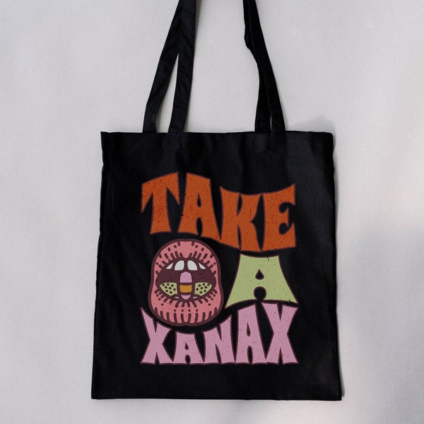 Take A Xanax RHONY Retro Cotton Canvas Tote Bag, Real Housewives of New York, Scary Island, Bravo TV Gifts