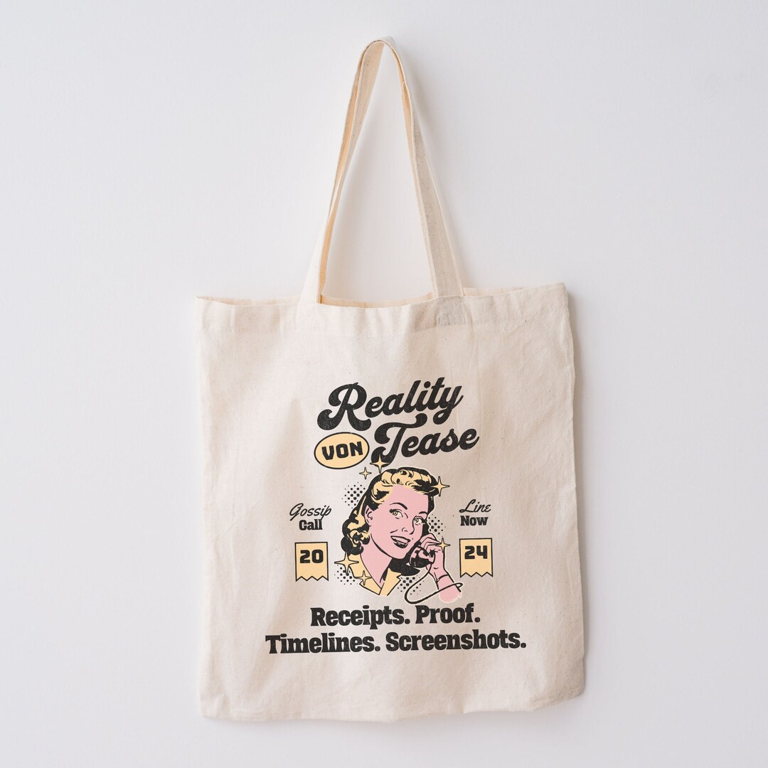Reality Von Tease RHOSLC Cotton Canvas Tote Bag, Real Housewives of ...