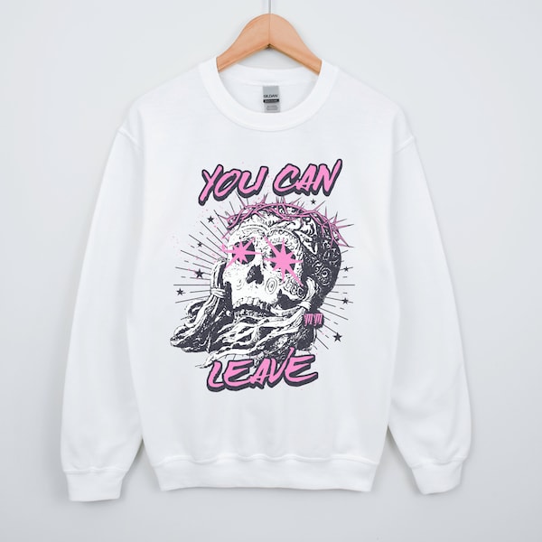 You Can Leave Skull Meredith RHOSLC Unisex Crewneck Sweatshirt, Real Housewives of Salt Lake City, Bravo TV Gifts, Reality Von Tease, Lisa