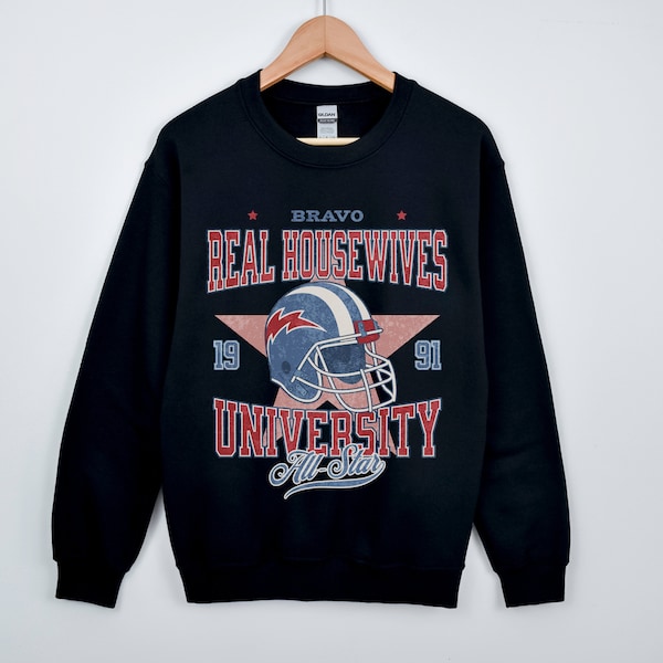 Real Housewives Universität Unisex Rundhals-Sweatshirt, Bravo TV Geschenke, RHONY, BEverill Hills, Atlanta, RHOSLC, Potomac, Miami, Orange County