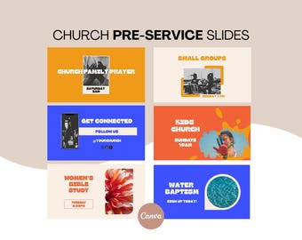 Editable Church Presentation Slides: Modern Canva Templates 15 Slides