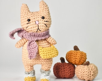 Fertig gehäkelte Katze - Handgemachte Amigurumi - Häkeltiere - Spielzeug gehäkelt - Kuscheltiere - Kinderzimmer - Baby Shower Geschenk - Unikat Geschenk