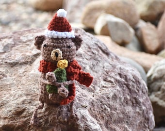 Crocheted Christmas Bear: Handmade Amigurumi with Xmas Tree