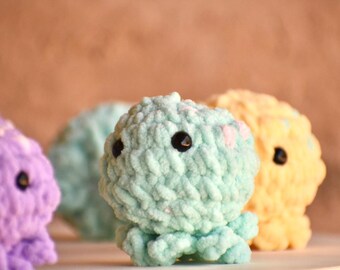 Crocheted Octopus Plushie: Handmade Amigurumi Stuffed Animal