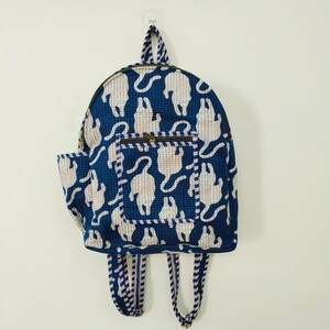 Sac à dos scolaire fait main à imprimé tigre, sac à dos en coton matelassé, sac à bandoulière, sac à dos collage, sac à dos pour ordinateur portable, sac de voyage, sac à usage quotidien.