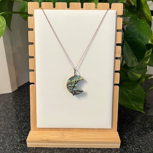 Growth, Strength & Beauty - Tree of Life Abalone Shell Moon Necklace